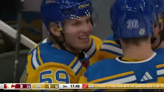 Nikita Alexandrov's second NHL goal vs Flames (10 jan 2023)