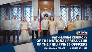 Oath-taking Ceremony of the National Press Club of the Philippines Officers 8/25/2022