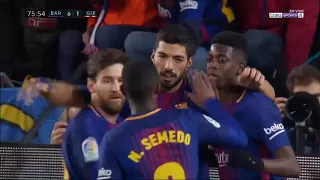 6-1 Barcelona vs Girona suarez 2018