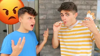 SMOKING CIGARETTE PRANK ON BOYFRIEND (Gay Couple Prank)