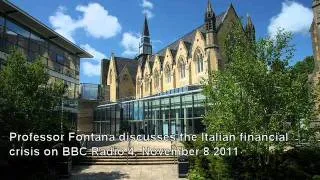 Professor Fontana discusses the Italian financial crisis, Radio 4, Nov 8th 2011