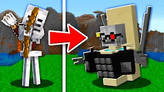 Volví a Transformar en  Skibidi Toilet los Mobs de Minecraft