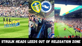 Struijk heads Leeds OUT of relegation zone | Leeds 1-1 Brighton | MATCH DAY VLOG | LEEDS V BRIGHTON