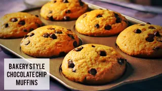 Bakery style chocolate chip muffins / Super soft and fluffy Muffins / Magic out of hands