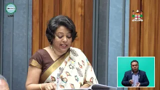 Fiji’s Asst Minister for Women, delivers a statement on the Truth and Reconciliation Commission.