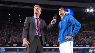 Novak Djokovic talks baby Stefan - Australian Open 2015