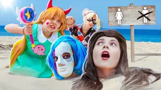 24 hours on the beach we drive up to the girls! Anime on the beach in real life!