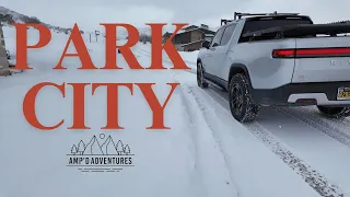 Roadtrip to Park City, Utah | We travel to find ALOT of snow and see friends in our Rivian R1T.