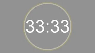 33:33 MINUTES - 4K - COUNTDOWN IN REVERSE - SECOND TIMER - ALARM