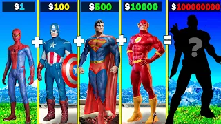 Fusing FLASH CAPTAIN AMERICA SPIDERMAN and SUPERMAN into GOD SUPERHERO in GTA 5!