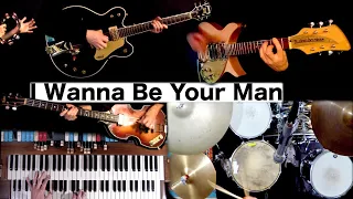 I Wanna Be Your Man | Instrumental Cover w/ Lyrics + Chords | Guitars, Bass and Drums