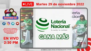 Lotería Nacional Gana Más en VIVO 📺│ Martes 29 de noviembre 2022