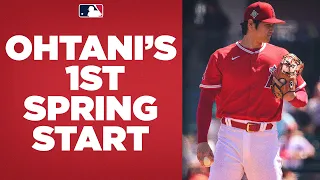 Shohei Ohtani DAZZLES in 1st spring start! (Strikes out 5 in 2.1 innings)