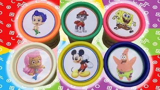 Cups Stacking Toys Bubble Guppies Play Doh Surprise Mickey Mouse Paw Patrol Spongebob Squarepants