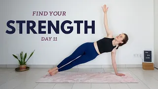 Day 11 STRENGTH - 15 min Full Body Yoga Flow | 30 Day x 15 minute Everyday Yoga Series