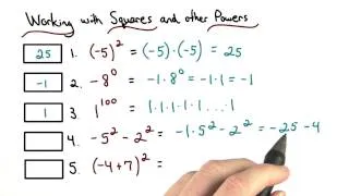 Working with Squares and Other Powers - Visualizing Algebra