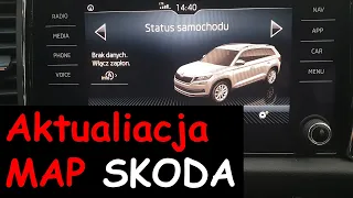 Aktualizacja mapy w nawigacji skoda - Columbus Kodiaq