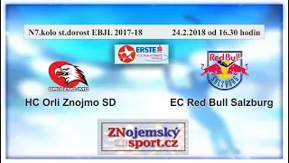 N7 Orli Znojmo SD - EC Red Bull Salzburg 24.2.2018 od 16.30hodin