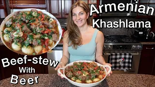 How to Make Armenian Khashlama (Beef-stew w/ Beer)