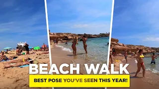 ☀️ YOU WOULD NOT BELIEVE! Cala Comte, IBIZA 🇪🇸 Beach Walk 🏖️ 4K Ultra HD | BEACH WALKING TOUR