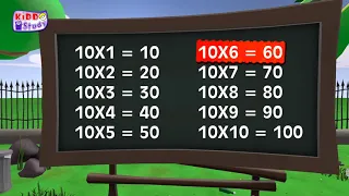 Table of 10 | Musical Table of Ten | 10X1 = 10  | Learn Multiplication Table of 10 | Kiddo Study