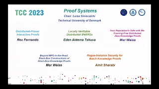 Proof Systems (TCC 2023)