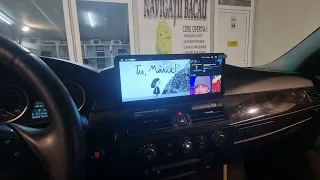 BMW E60 2009 Montaj Navigație Android13 Ecran Q-LED 12'3 Inch și Cameră marșarier AHD 170°+DVR