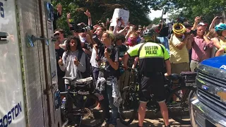 2017-08 Boston Common Rally Exit in Police Wagons