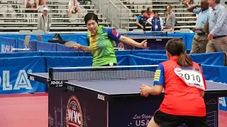 2018 World Veteran Championships Table Tennis - Singles Semis & Finals - Table 2