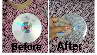 How to make clear CD | How to remove foil from CD | DIYClearCD | DIYCRAFT |REUSE |RECYCLE | DIYoldCD