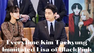 Every time Kim Taehyung of BTS Immitated Lisa of BlackPink #taelice #taeliceedit #taelicecouple