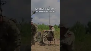 WW2 Veteran fires a howitzer for the first time since 1944 #usarmy #viral #usa #veteran #respect