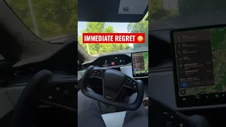 ⚠️*TRUSTS TESLA AUTOPILOT*⚠️ IMMEDIATELY REGRETS IT & ALMOST GET HIT😳🥵 Would YOU?! #Shorts