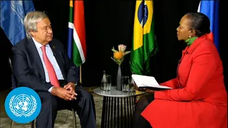 UN Chief: BRICS Summit Interview with Sophie Mokoena | United Nations