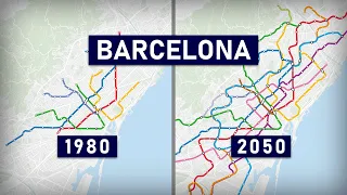 Evolution of the Barcelona Metro 1863-2050 (animation)