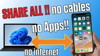 #077 - ▶️ Share ANYTHING from iPHONE to PC and vice versa. NO APPS, NO CABLES!!!