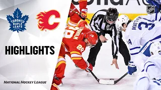 Maple Leafs @ Flames 4/4/21 | NHL Highlights