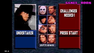 A combo or some beautiful and effective hits from Bret Hitman Hart in wwf wrestle mania sega