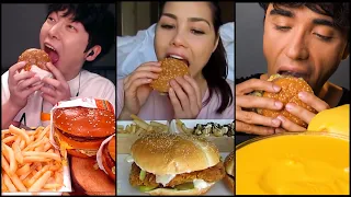 Mukbangers CONSUMING burgers 🍔  *big bites* |Big McBang|