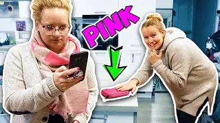 1 TAG lang DINGE in einer FARBE klauen | Kathi wird zur DIEBIN?! 24 Std. Challenge