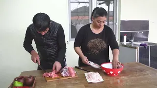Lamb Liver Khan Kebab on Mangala   Buns with Jam without Egg   Village Life
