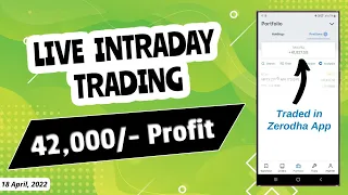 Live Intraday Trading | How to Trade on Zerodha Kite App