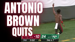 Antonio Brown leaves field in middle of Buccaneers' game vs. Jets