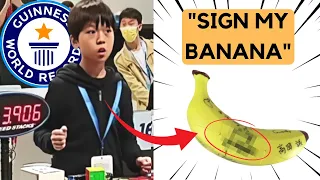 I Asked YIHENG WANG To Sign My Banana!