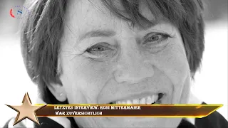 Letztes Interview: Rosi Mittermaier  war zuversichtlich