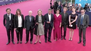 Louise Bourgoin, Marie Gillain and the Jury on the red carpet at the Deauville American Film Festiva
