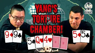 Ouch! PAINFUL TORTURE in HIGH STAKES Poker Cash Game  ♠ Live at the Bike!