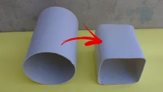 How to convert PVC Pipe Square shape | Convert Round PVC Pipe into Square shape