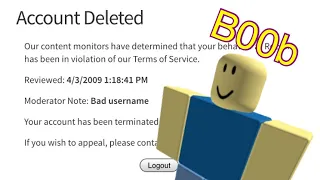 Logging to “inappropriate username” account that are banned from Roblox