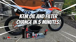 How to change oil on your KTM in 5 minutes! 350sxf + 250sxf